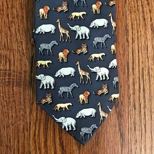Bullock & Jones Grey Safari Tie 100% Silk